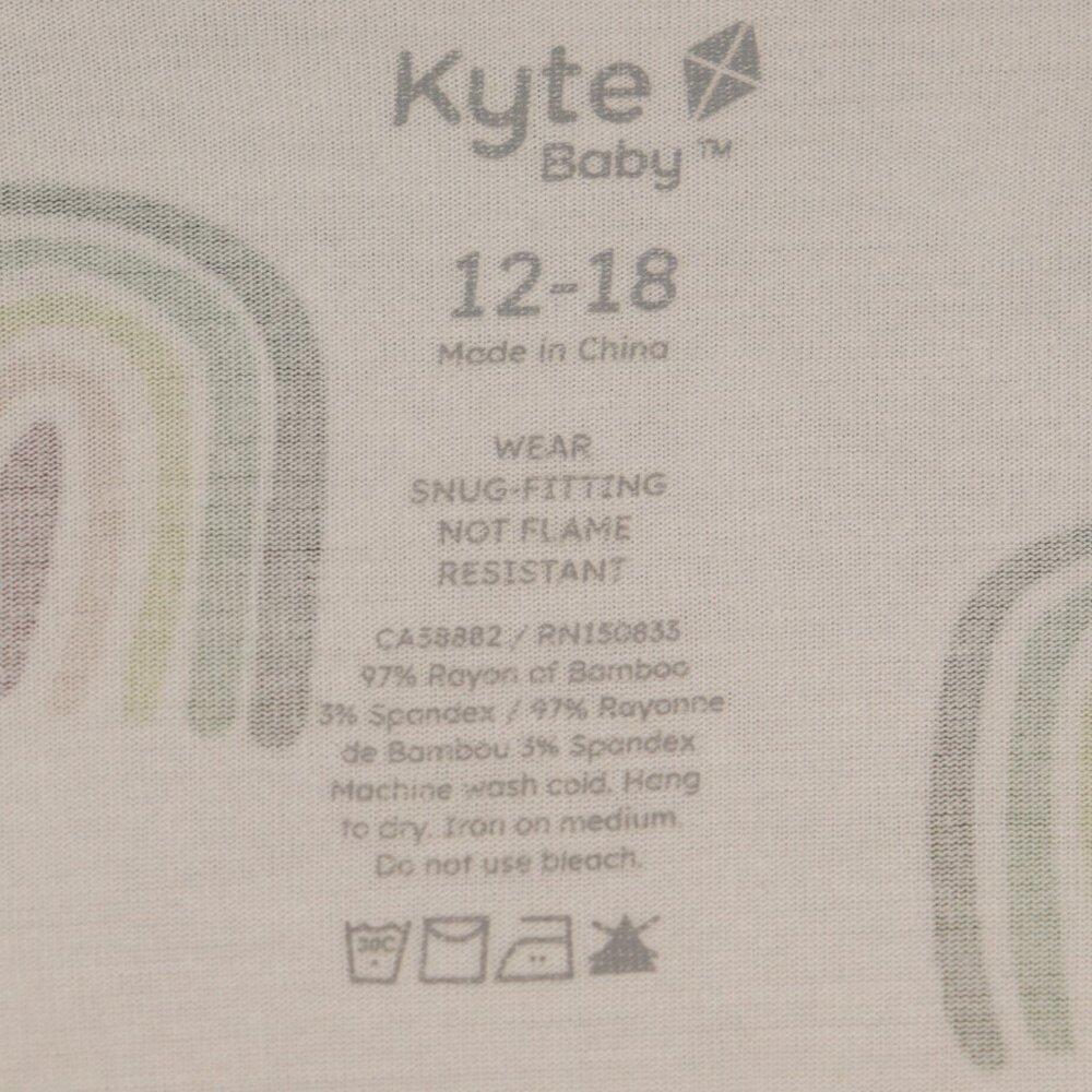 EUC Kyte Baby Green Rainbow Footie Size 6M-12M - Picture 9 of 9